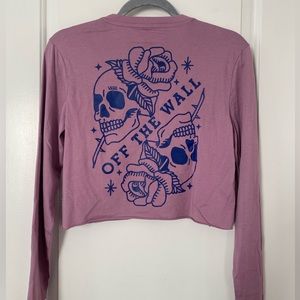 Purple Vans cropped long sleeve, size small
